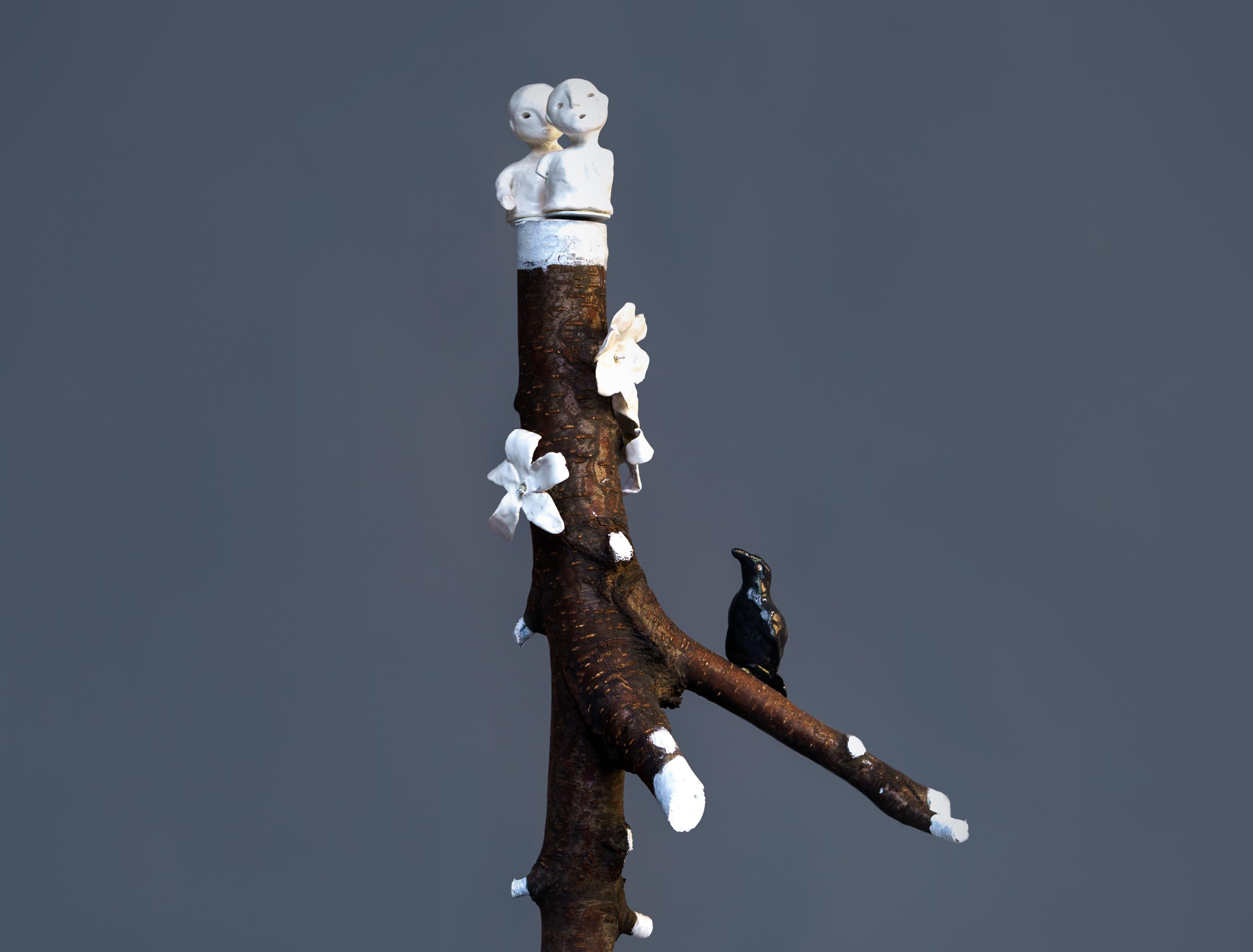 Canopy Haude Bernabé Contemporary art sculpture nature poetry ceramic tree white For Sale 3