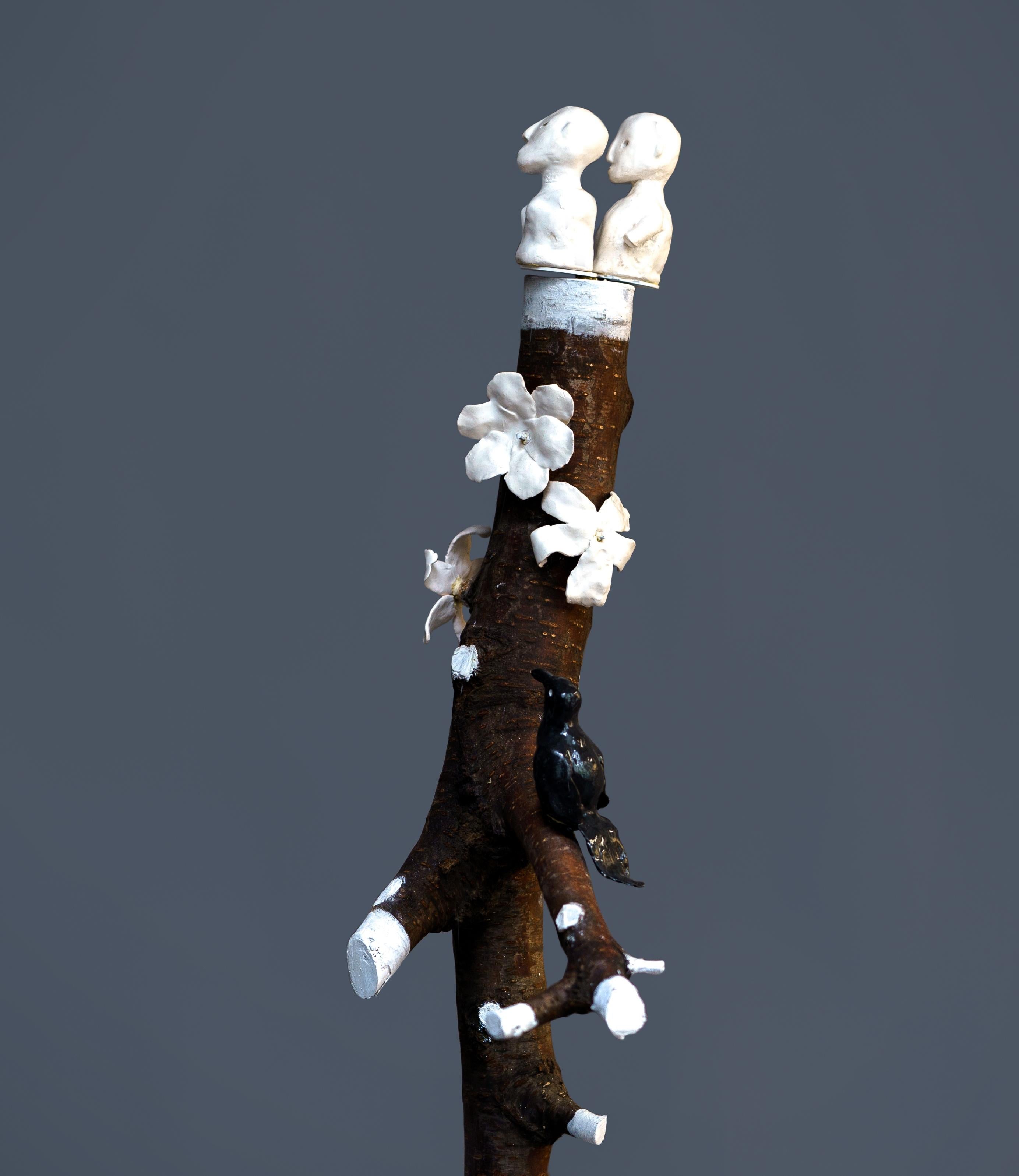 Canopy Haude Bernabé Contemporary art sculpture nature poetry ceramic tree white For Sale 6