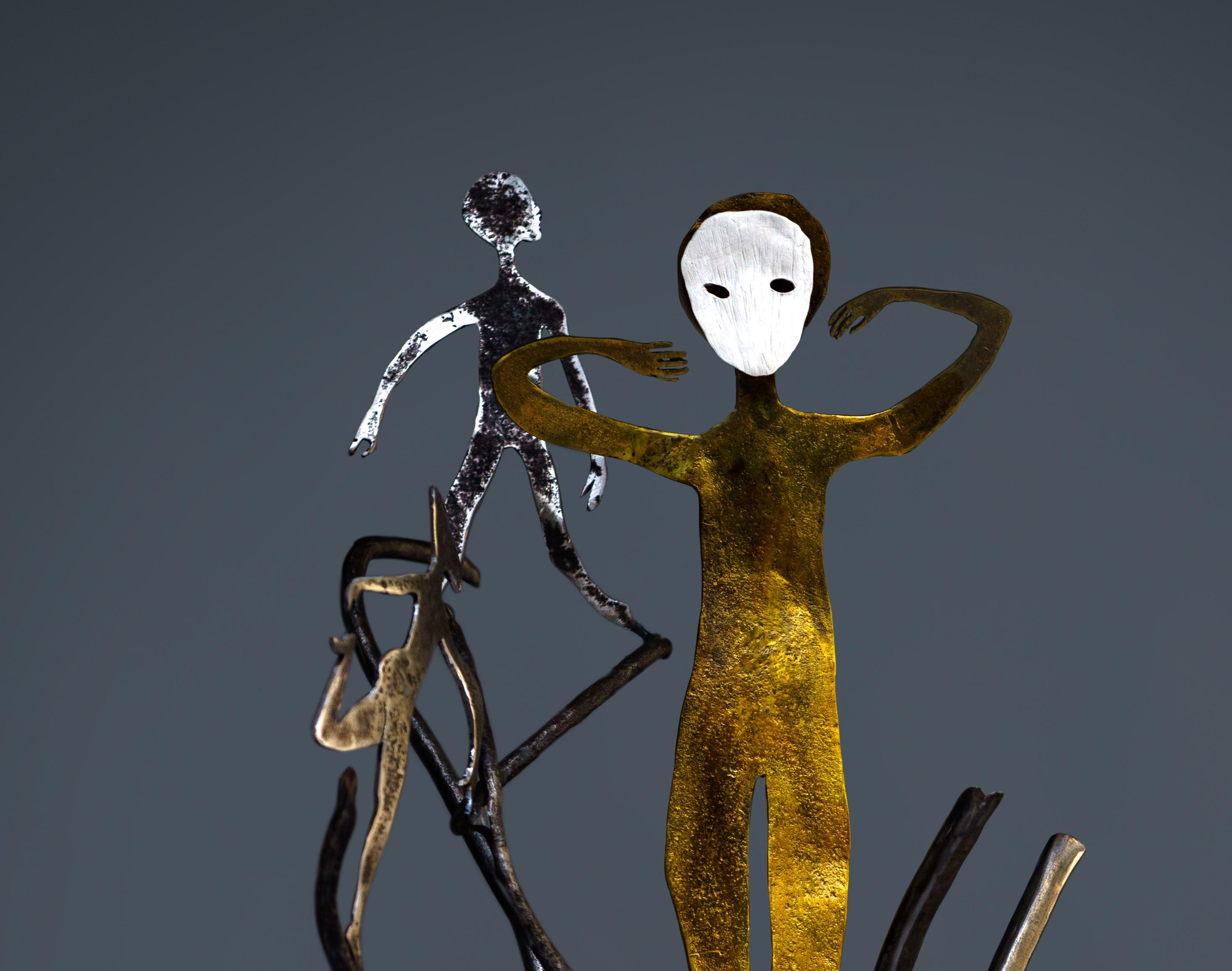 Idol Haude Bernabé Zeitgenössische Kunst Metall Skulptur Maske Holz Totem Keramik im Angebot 2