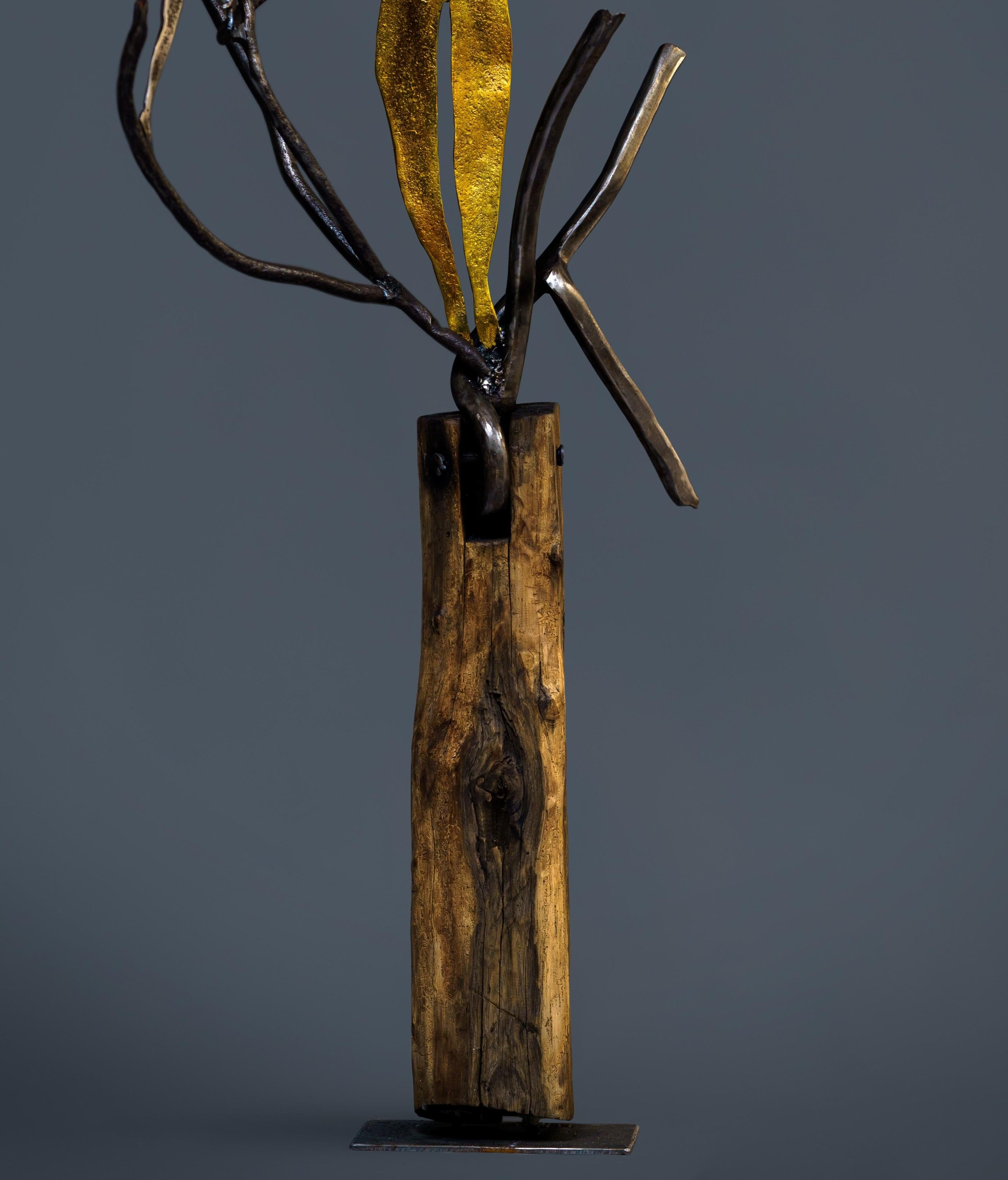 Idol Haude Bernabé Zeitgenössische Kunst Metall Skulptur Maske Holz Totem Keramik im Angebot 3