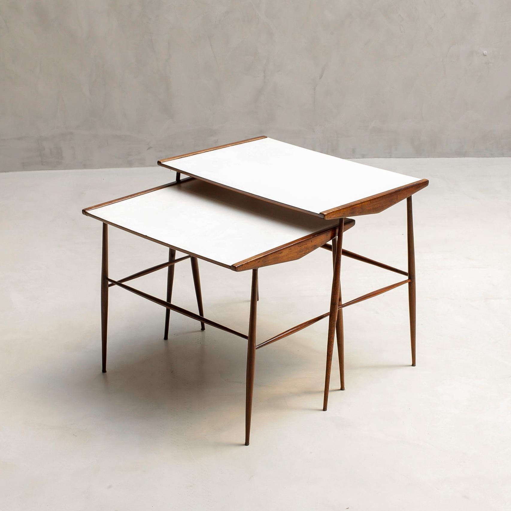Hauner & Eisler - Moveis Artesanal - Rare Pair of 1950s nest table in rosewood For Sale 3