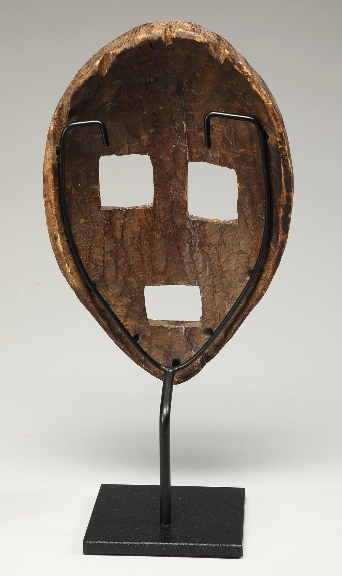 Haunting Open Square Eyed Kumu Wood Mask, Congo, Early 20th Century, Africa 1