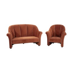Fauteuil Haus Koller et banquette assortie de Josef Hoffman fabriquée par Wittmann