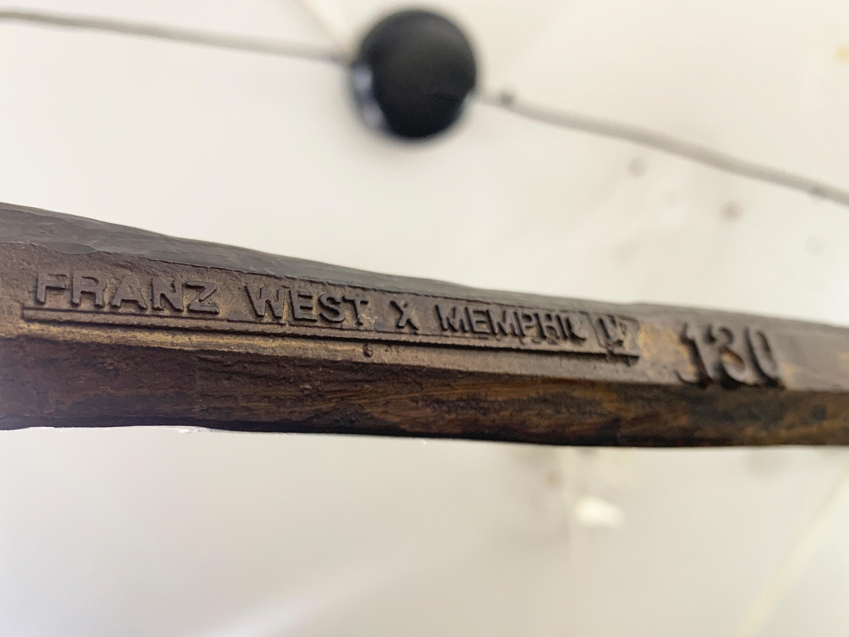 Haus Lange Lamp, Bronze, by Franz West for Memphis-marked 