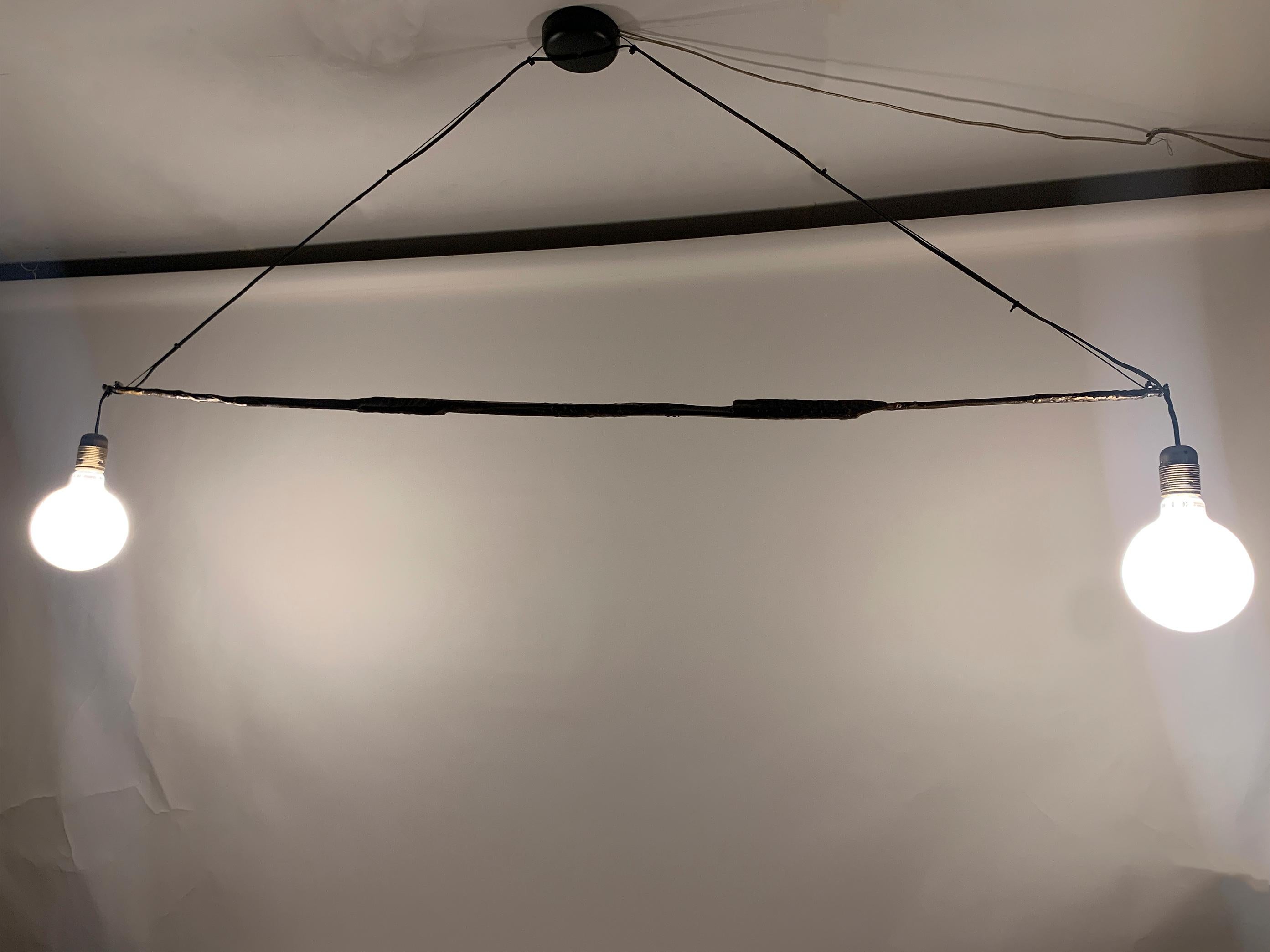 Haus Lange Lamp, Bronze, by Franz West for Memphis-marked 