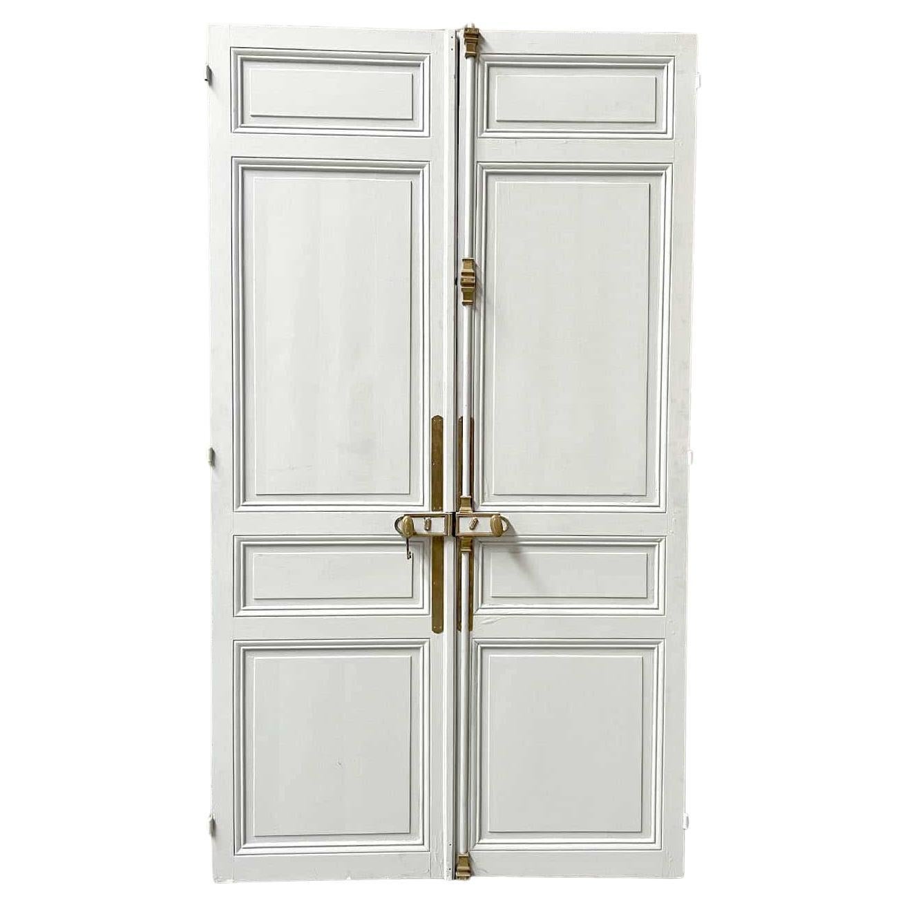 Haussmann-Style Double Door with Lock, France, Late 19th Century