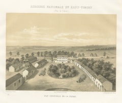 Haut-Tingry National Sheep Farm, Antique French Farm View, 1873
