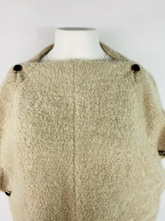 Haute Beige Short Sleeves Sweater Top Poncho
