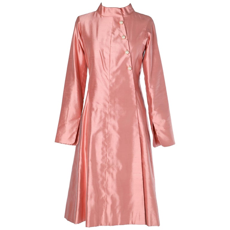 Haute-Couture Chanel coat-dress pink wild silk
