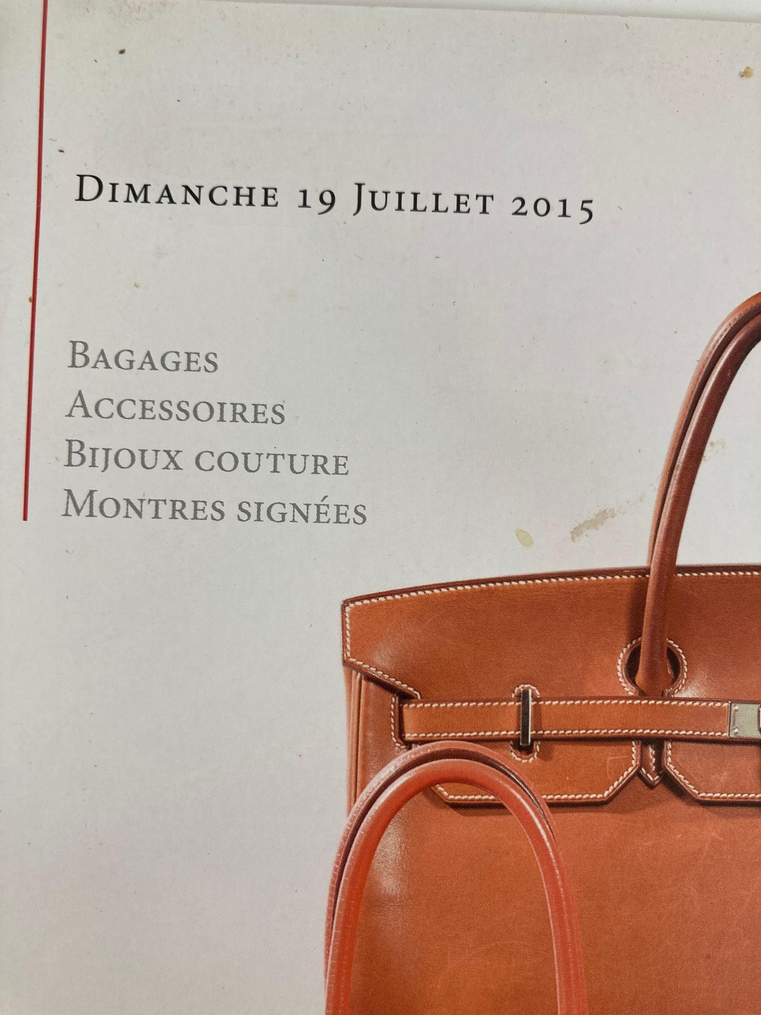 Haute Couture and Luxury Leather Goods by Besch Cannes Auction Catalog France, Juillet 2015.
Regular sales in one of the best luxury hotels of Cannes Haute Couture and luxury leather goods, tableware, luxury leather goods, designer bags, jewels and