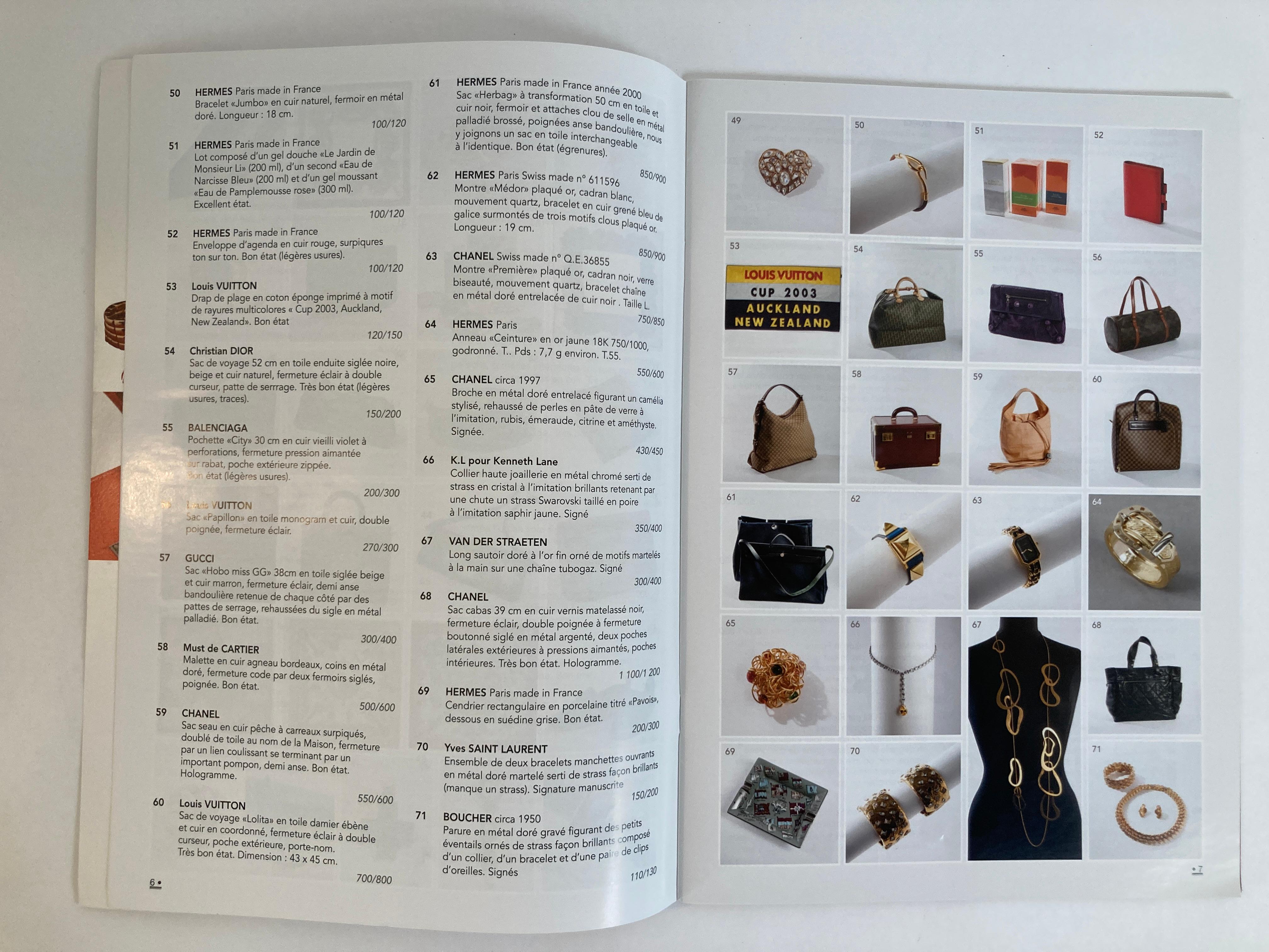 Catalogue des ventes aux enchères de haute couture et de luxe en cuir de Besch Cannes, France 2015 en vente 2