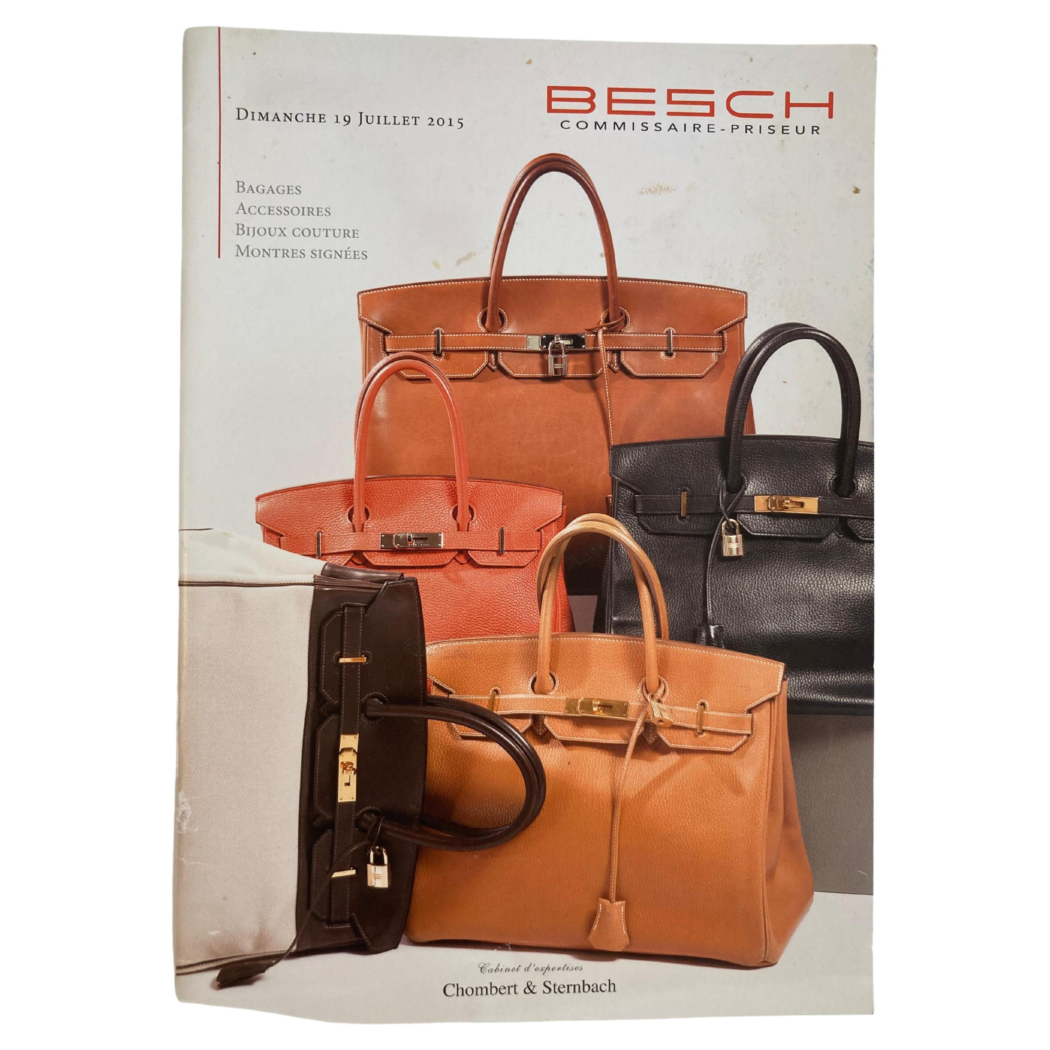 Catalogue des ventes aux enchères de haute couture et de luxe en cuir de Besch Cannes, France 2015 en vente