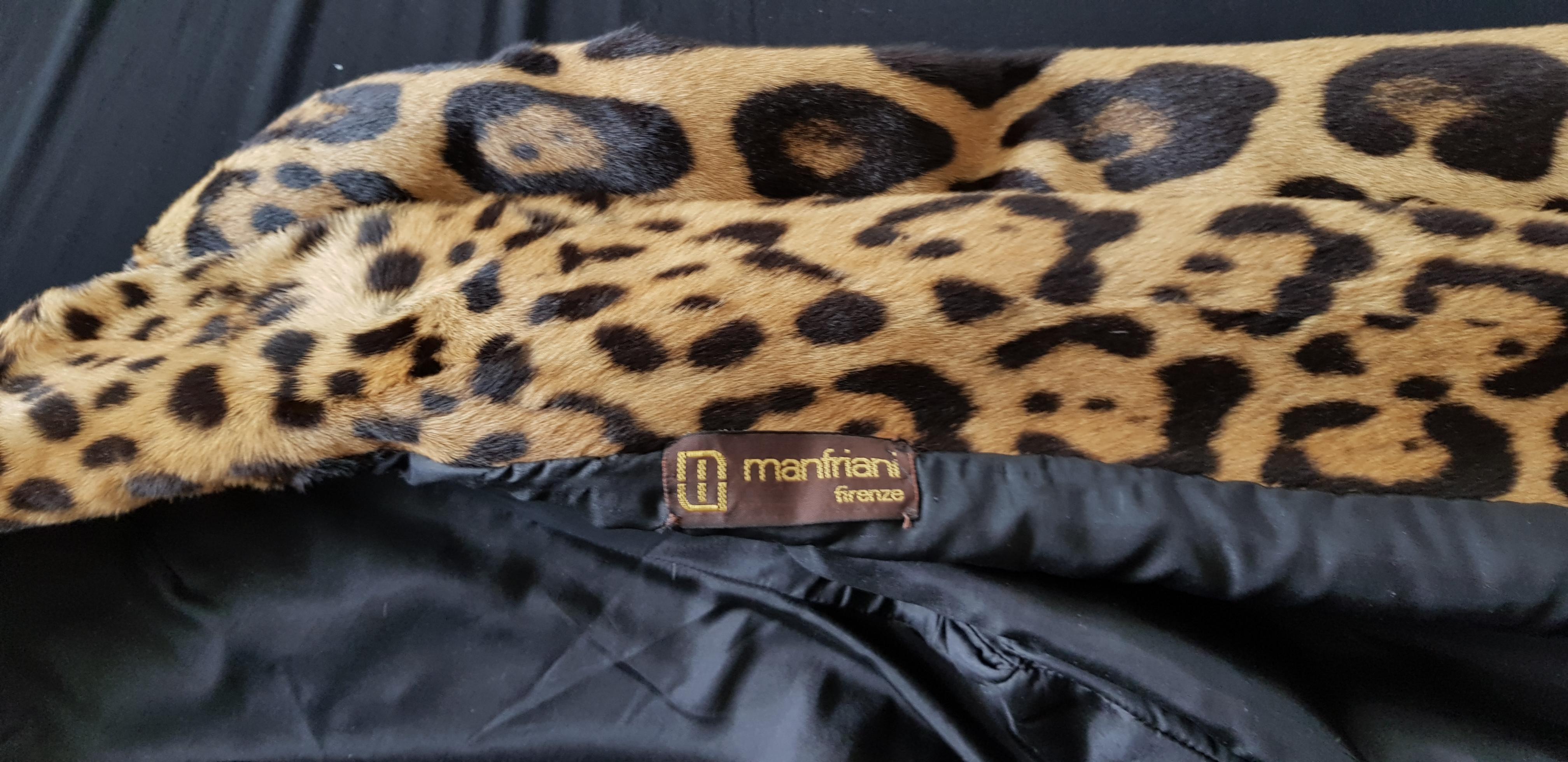 Haute Couture MANFRIANI Florence Rare Wild Jaguar Fur (Pre-Ban) Coat. Unworn  For Sale 6