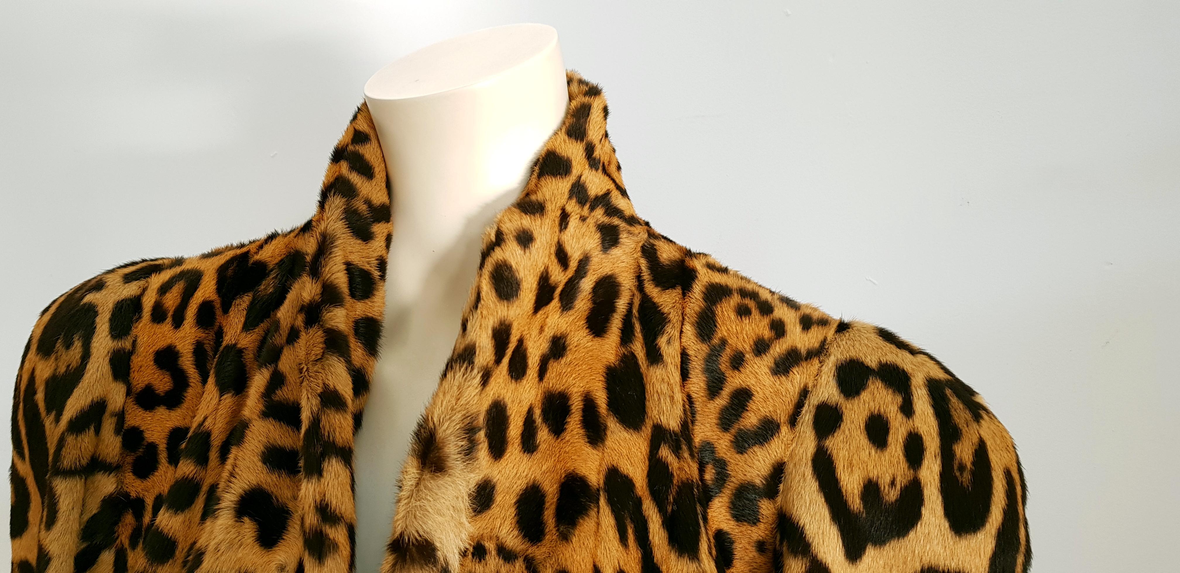 Haute Couture MANFRIANI Florence Rare Wild Jaguar Fur (Pre-Ban) Coat. Unworn  For Sale 1