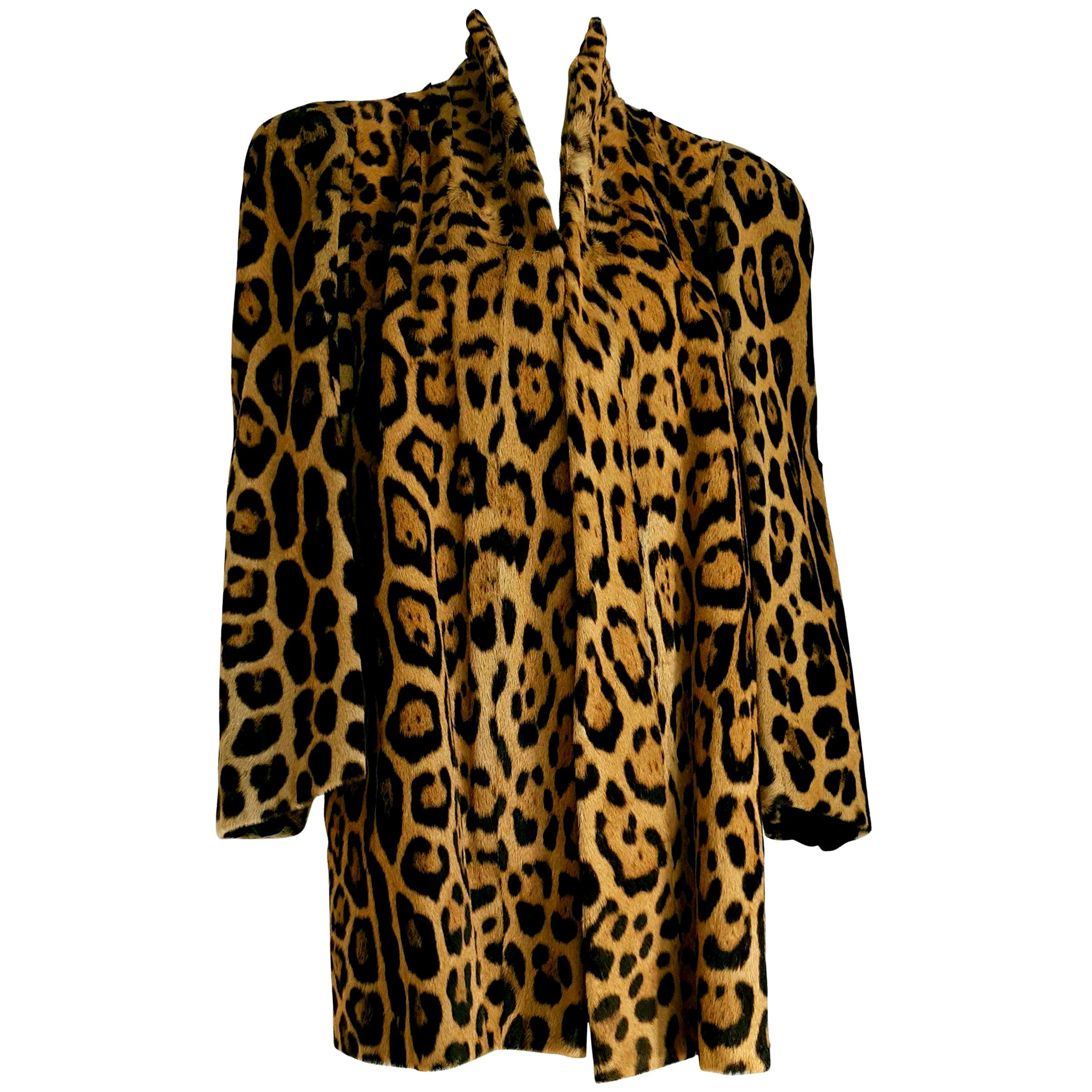 Haute Couture MANFRIANI Florence Rare Wild Jaguar Fur (Pre-Ban) Coat. Unworn  For Sale