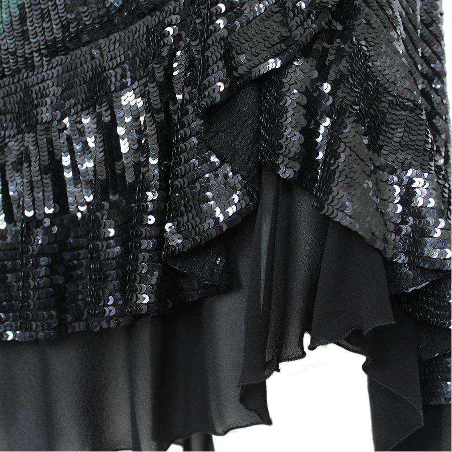 Versace Haute couture sequins dress size 42 In Excellent Condition For Sale In Gazzaniga (BG), IT