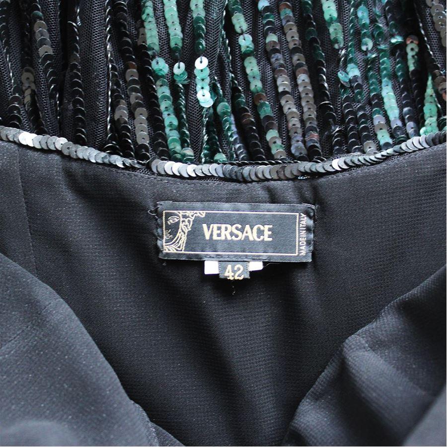Women's Versace Haute couture sequins dress size 42 For Sale