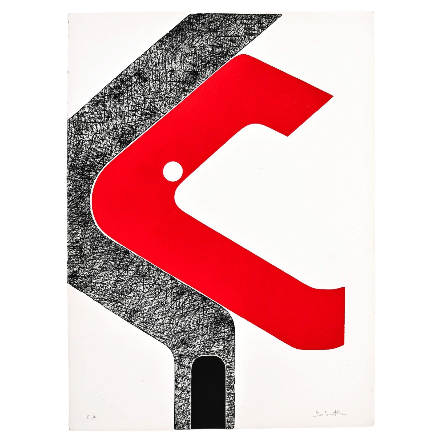 Haute Fidélité, etching with aquatint by Jacqueline Debutler, 1971 For Sale
