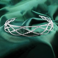 Haute Joaillerie Natural Diamond Tiara in 18K White Gold, 13.59 Carats