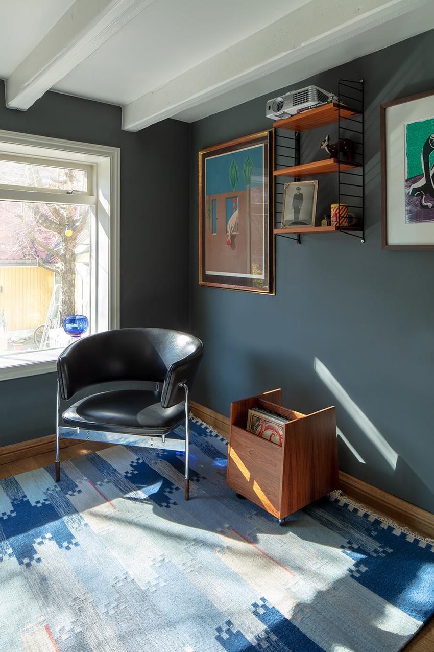 Post-Modern Hav Blue Rug by Volver Studios For Sale
