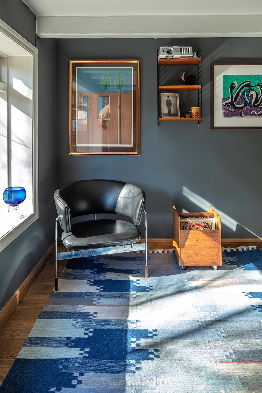 Norwegian Hav Blue Rug by Volver Studios For Sale