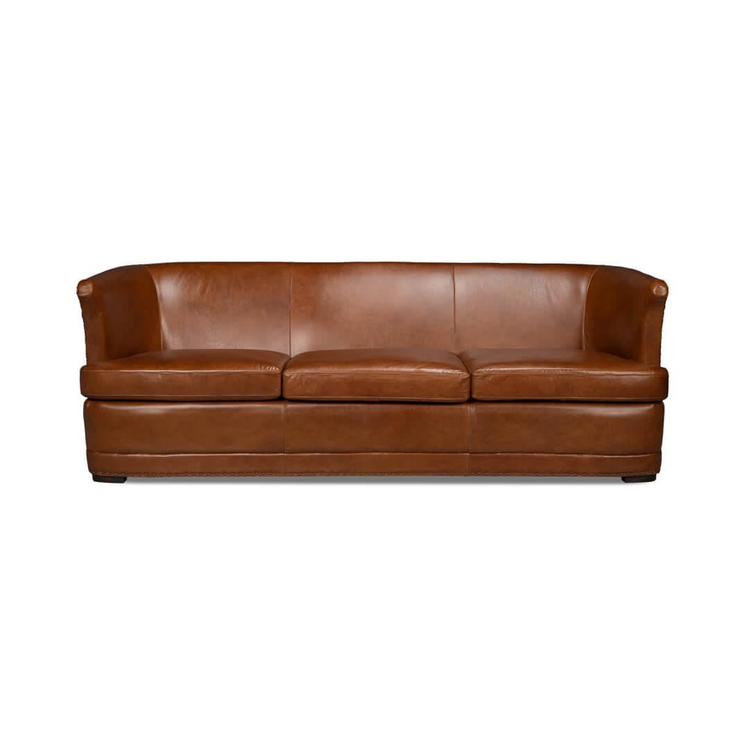 Measuring 90 inches in width, 37 inches in depth, and 32 inches in height, this sofa is meticulously designed to fit seamlessly into your living space. The 17-inch high seat and 22-inch deep seat provide optimal comfort.

It is upholstered in Havana