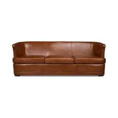 Havana Brown Leather Sofa