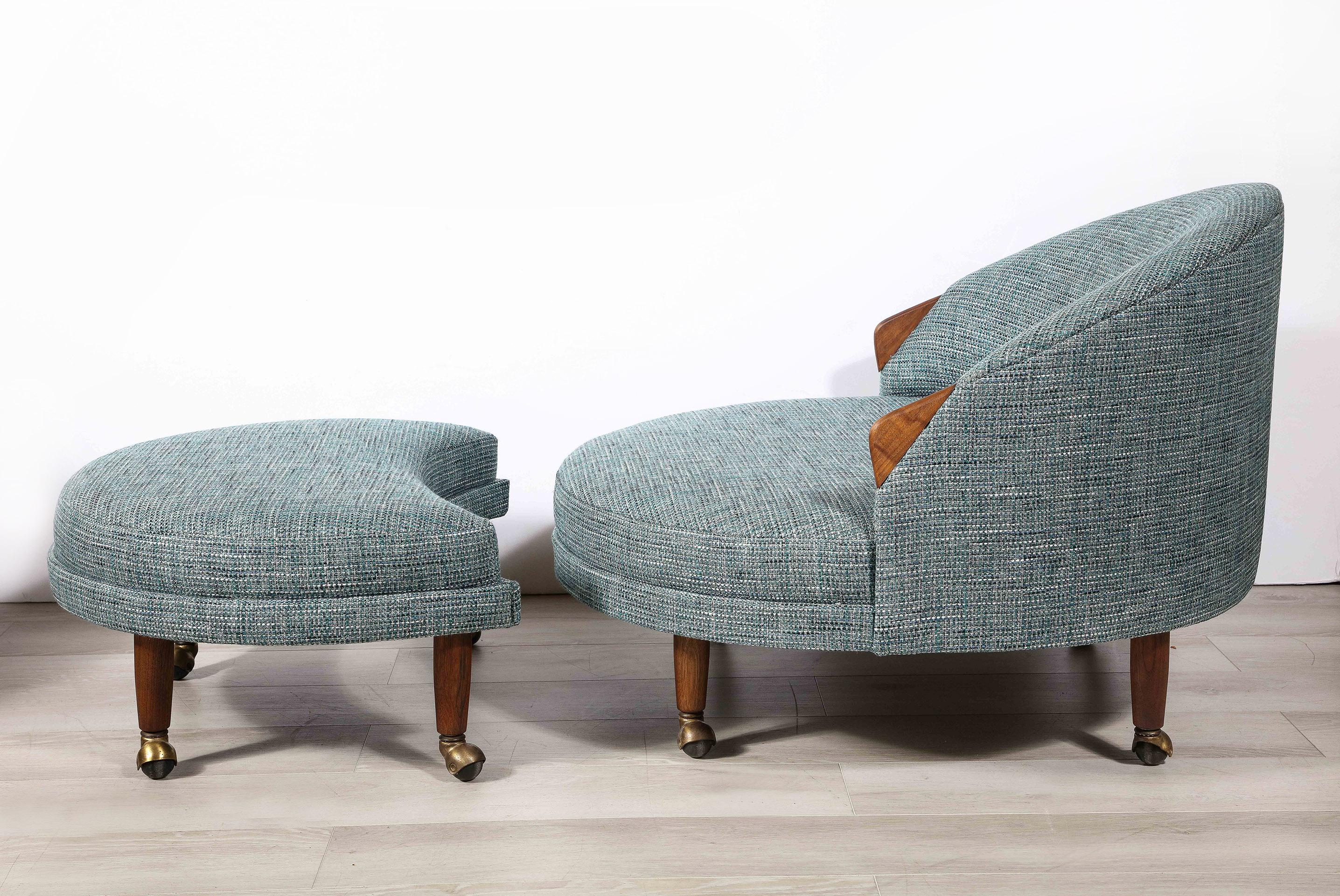 Upholstery Havana Chair and Ottoman by Adrian Pearsall