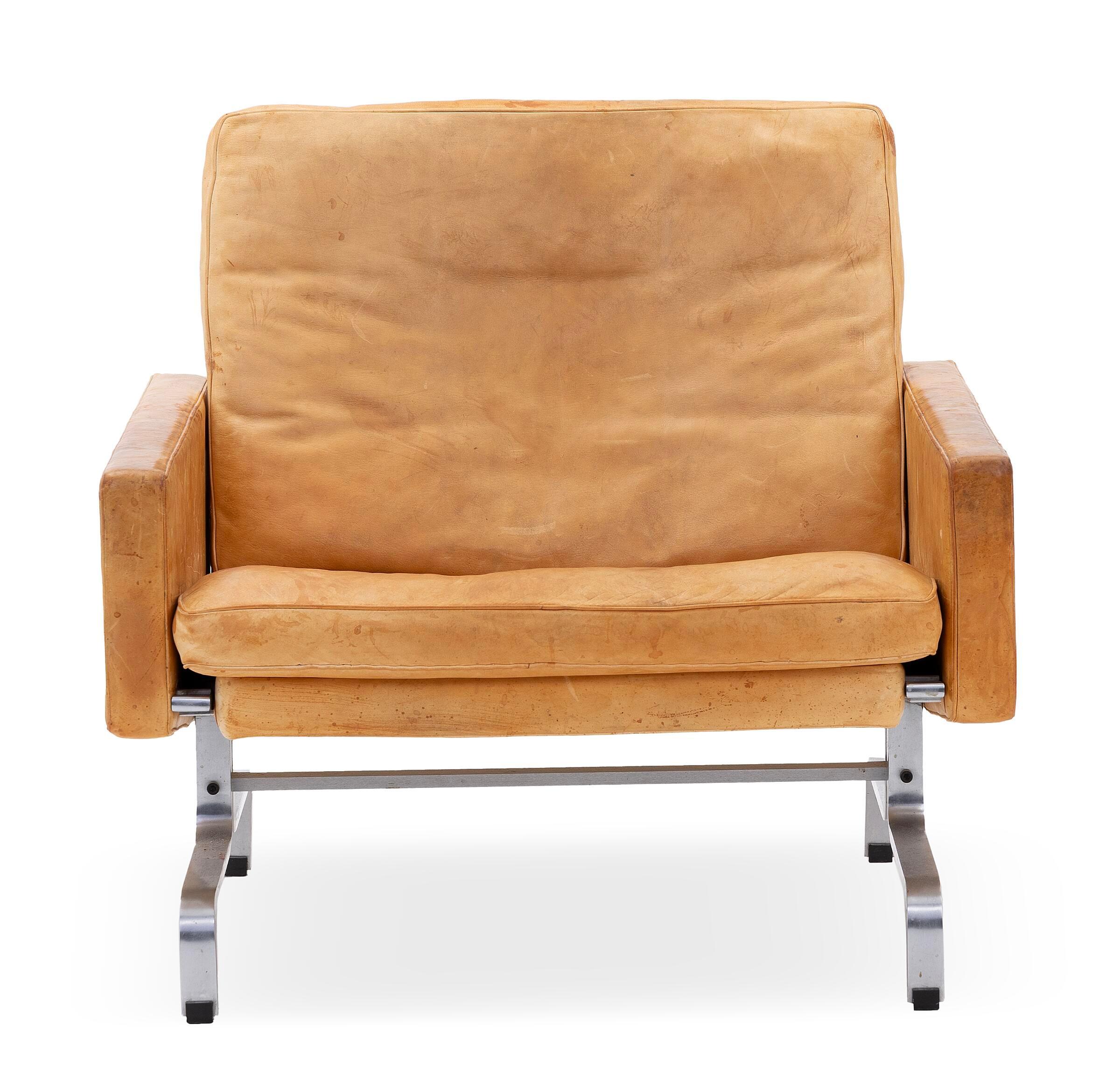 Havana Stuhl aus farbigem Leder PK31 Fritz Hansen aus Leder, Dänemark 1983 (Dänisch) im Angebot