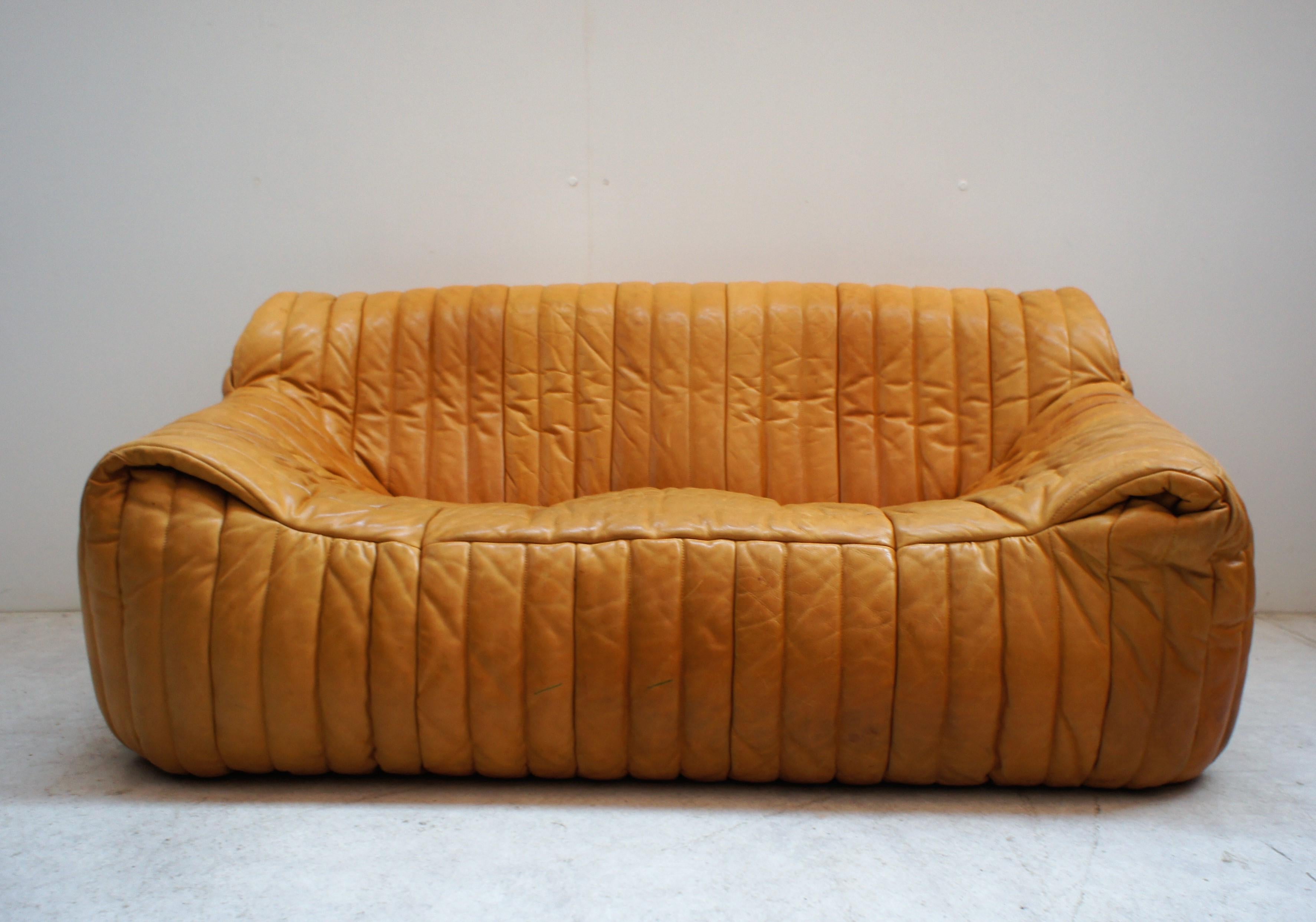 European Havana Leather Sofa, Sandra Model, Annie Hieronimus for Cinna