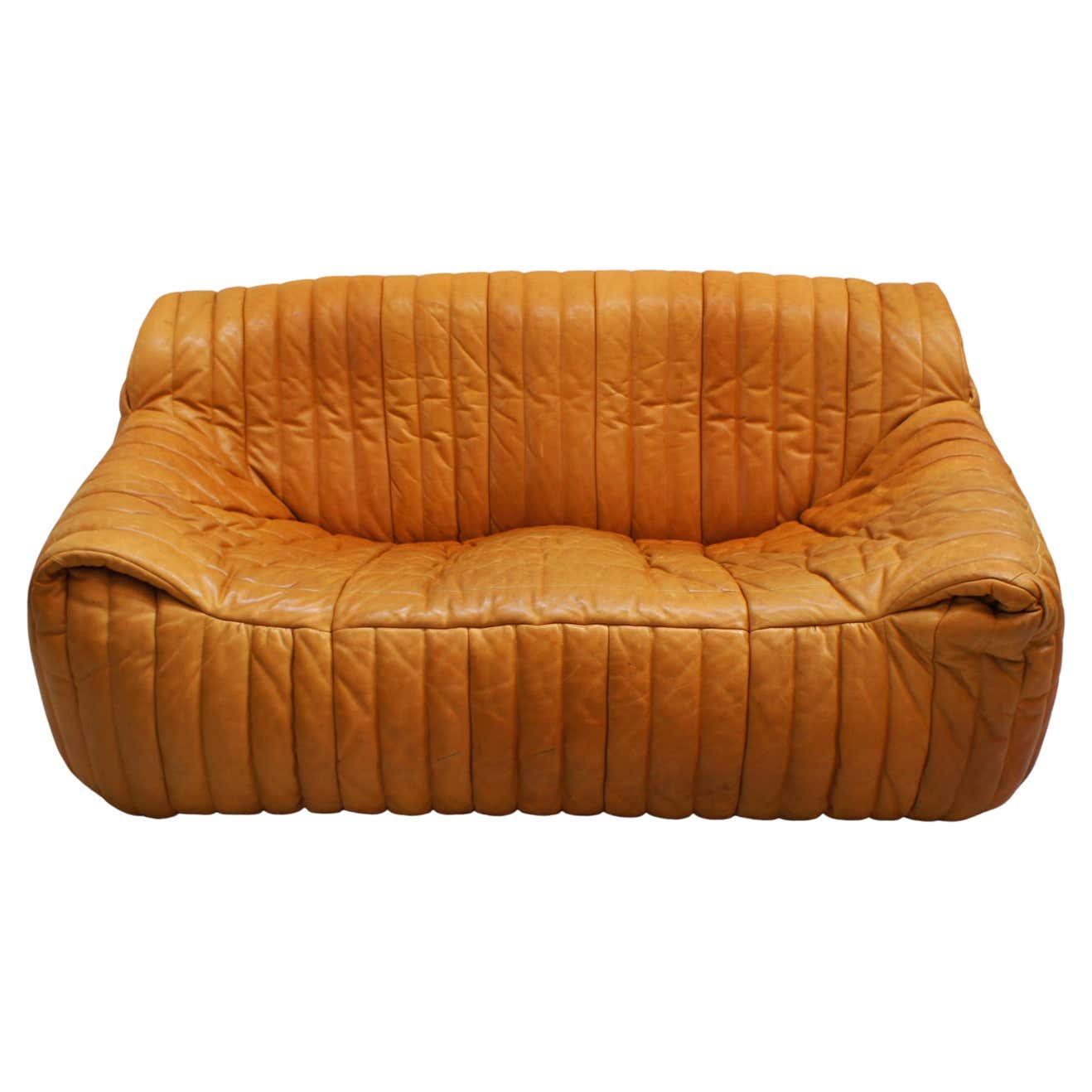 Havana Leather Sofa, Sandra Model, Annie Hieronimus for Cinna at 1stDibs