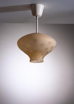 Havana Yellow Glass Pendant with Dot Decorations