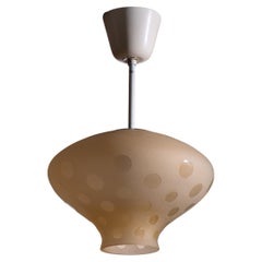 Havana Yellow Glass Pendant with Dot Decorations