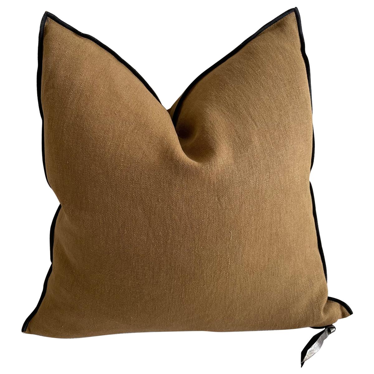 Stone Wash French Linen Accent Pillow