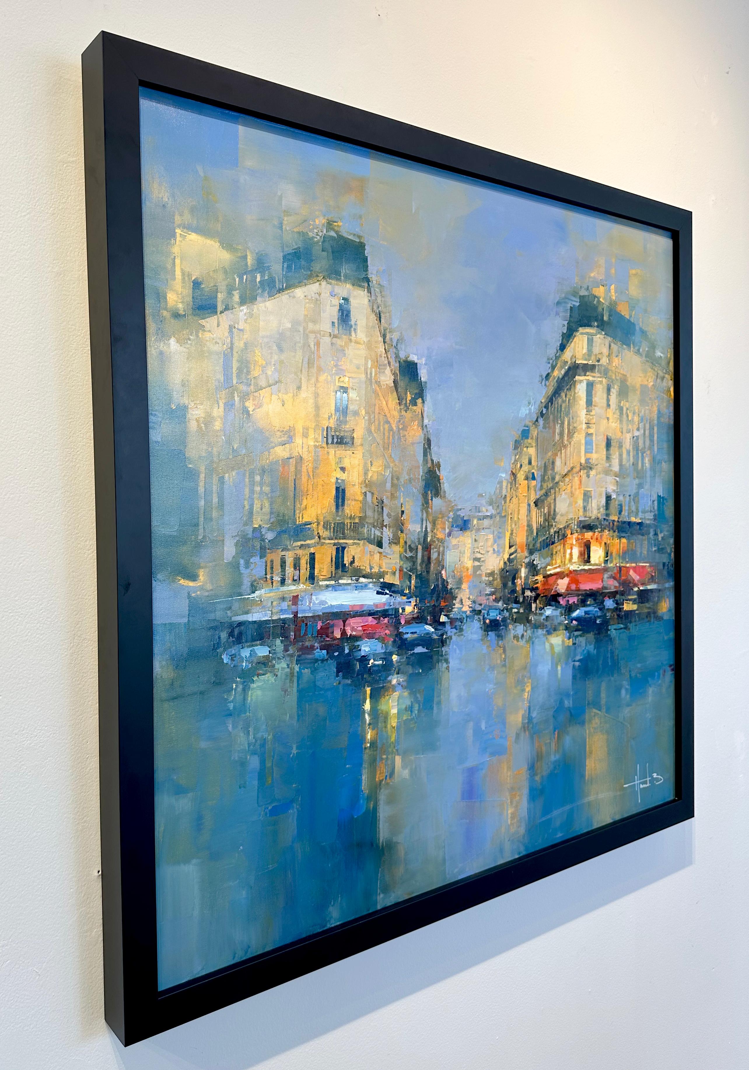 Havard Benoit, „Downtown Paris“, Stadtlandschaft der Stadt, Ölgemälde auf Leinwand im Angebot 2