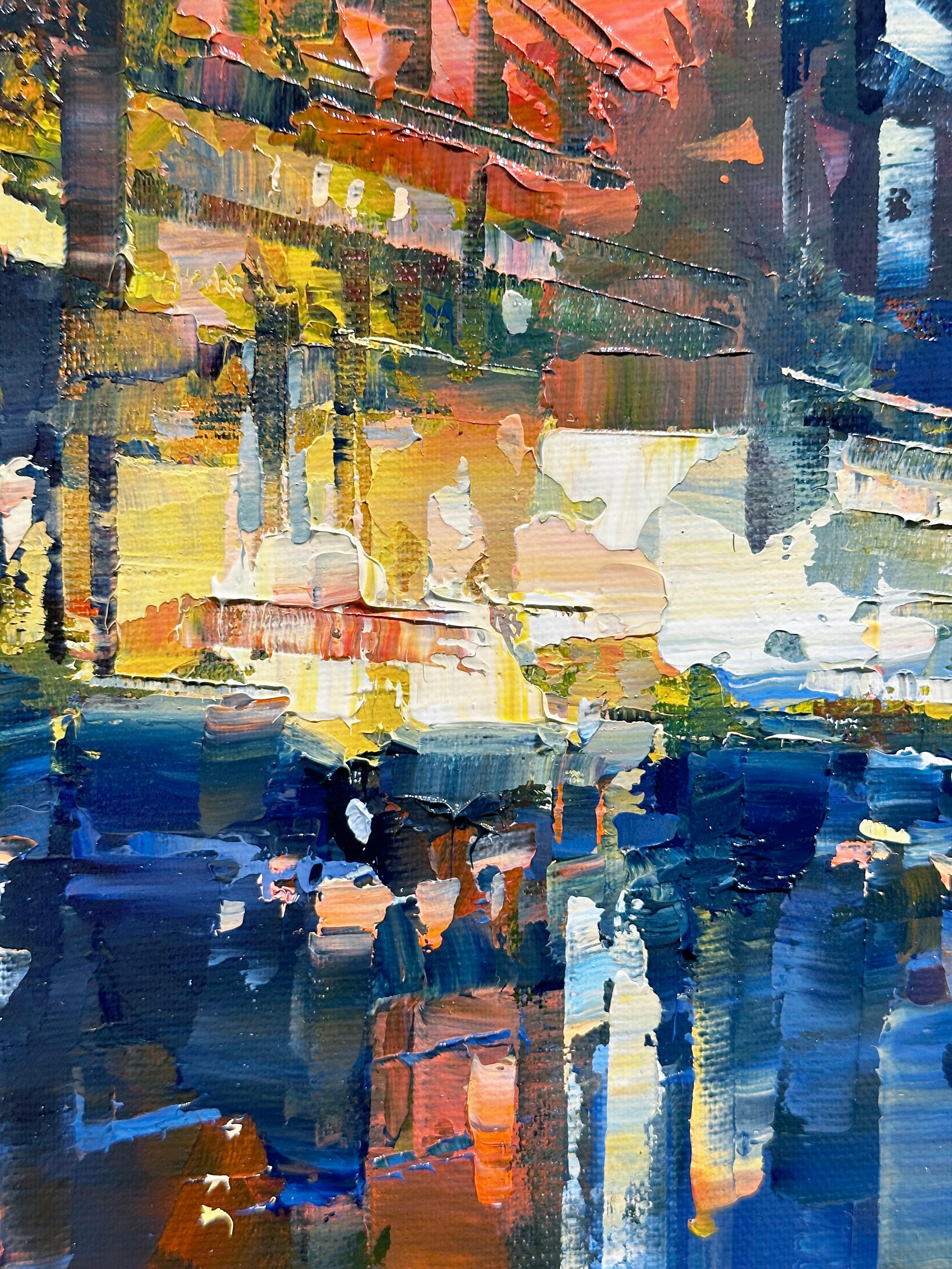 Havard Benoit, „Lexington Avenue“, Blaues Manhattan, NYC, Ölgemälde auf Leinwand im Angebot 5