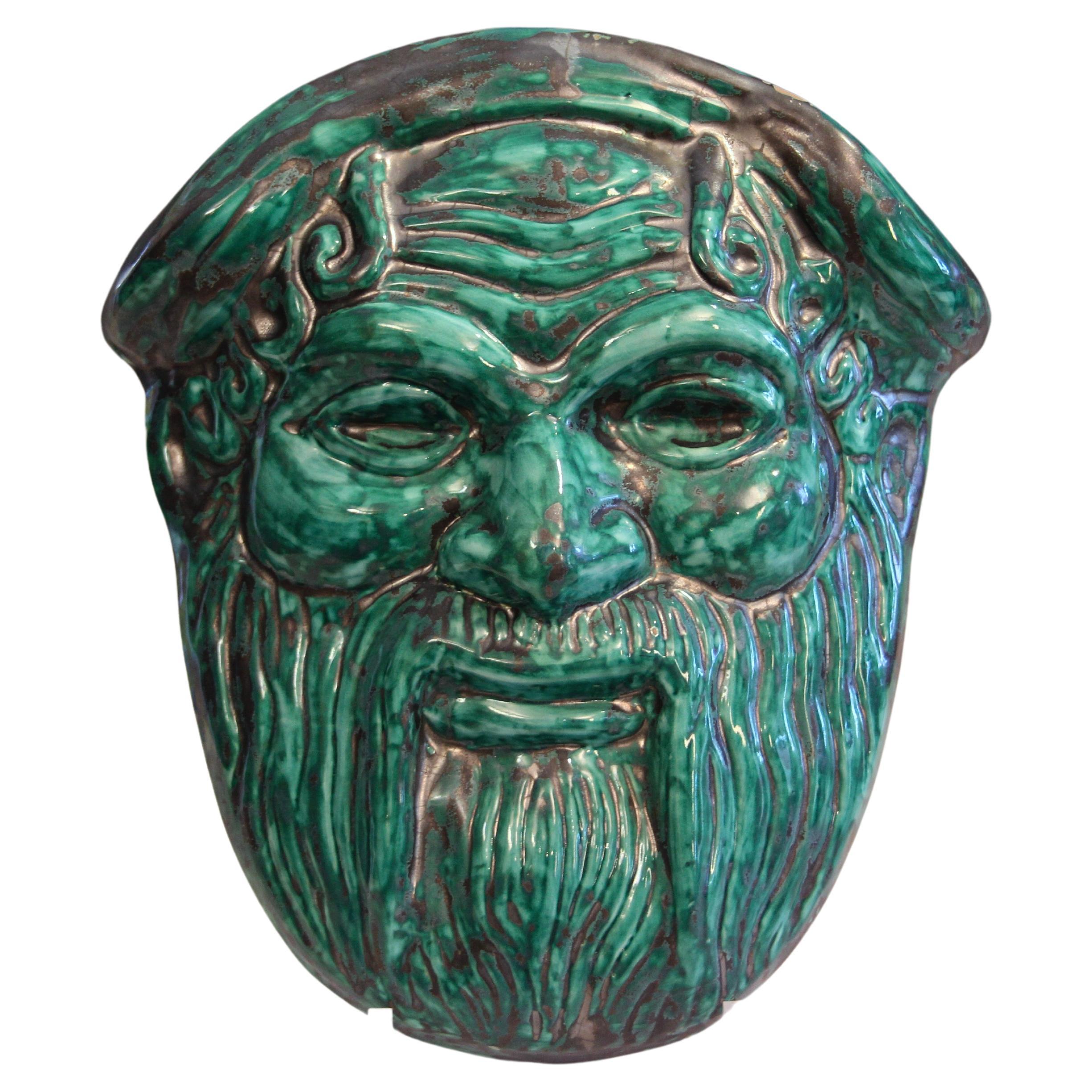  Have one to sell? Sell now CAS Vietri Dionysus Bacchus Wall Mask Plaque Vintage For Sale