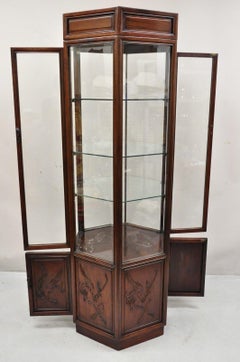 Have one to sell? Sell now Vtg Oriental Chinoiserie Asian Mahogany Hexagonal Li