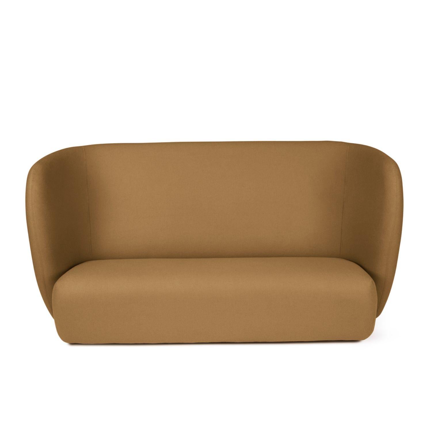 Haven 3 seater Olive by Warm Nordic
Dimensions: D220 x W84 x H 110/40 cm
Material: Textile upholstery, Foam, Spring system, Wood
Weight: 84 kg
Also available in different colours and finishes. 

Haven is a contemporary sofa with a simple, soft