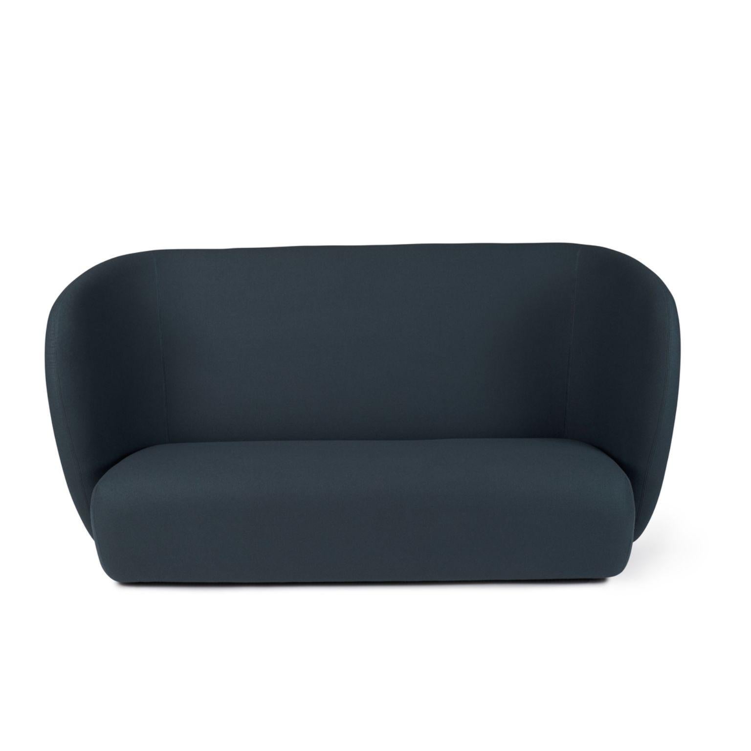 Haven 3 seater petrol by Warm Nordic
Dimensions: D220 x W84 x H 110/40 cm
Material: Textile upholstery, Foam, Spring system, Wood
Weight: 84 kg
Also available in different colours and finishes. 

Haven is a contemporary sofa with a simple,