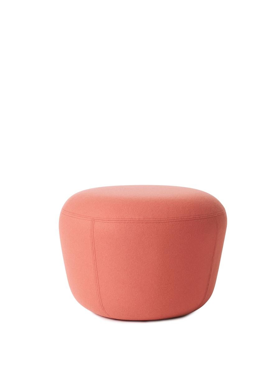 Haven Coral pouf by Warm Nordic
Dimensions: D 57 x H 40 cm
Material: Textile upholstery, foam, wood.
Weight: 9.5 kg
Also available in different colours and finishes.

The Haven Pouf is a contemporary pouf with a simple, soft idiom. The Haven