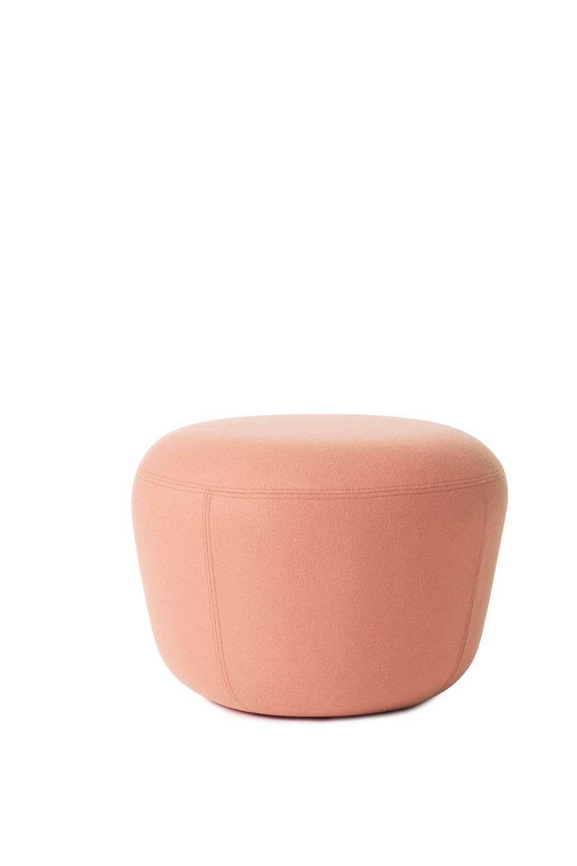 Contemporary Haven Coral Pouf by Warm Nordic For Sale
