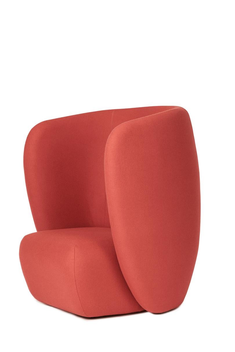 Post-Modern Haven Lounge Chair Apple Red by Warm Nordic For Sale