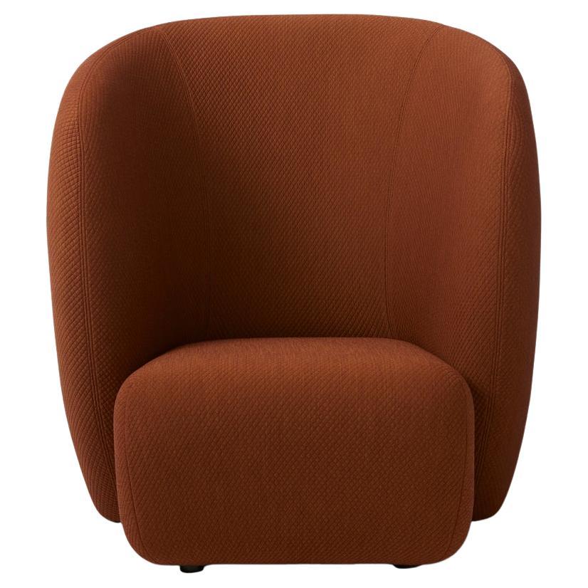 Haven Lounge Chair Mosaic Spicy Brown by Warm Nordic For Sale