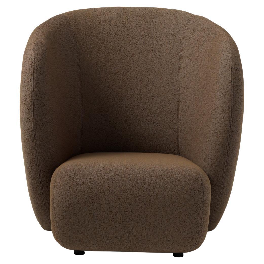 Haven Lounge Chair Sprinkles Cappuccino Brown by Warm Nordic For Sale