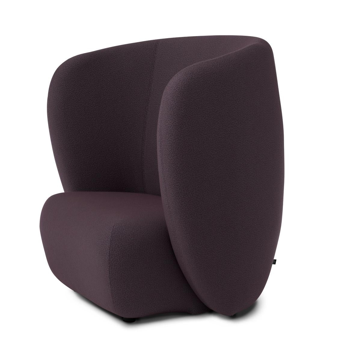 Post-Modern Haven Lounge Chair Sprinkles Eggplant by Warm Nordic For Sale