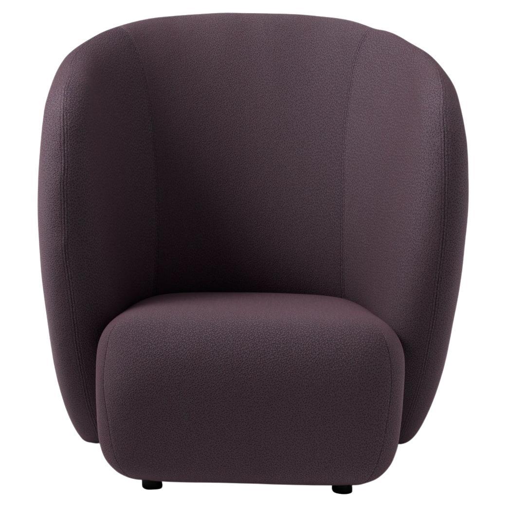 Haven Lounge Chair Sprinkles Eggplant by Warm Nordic For Sale