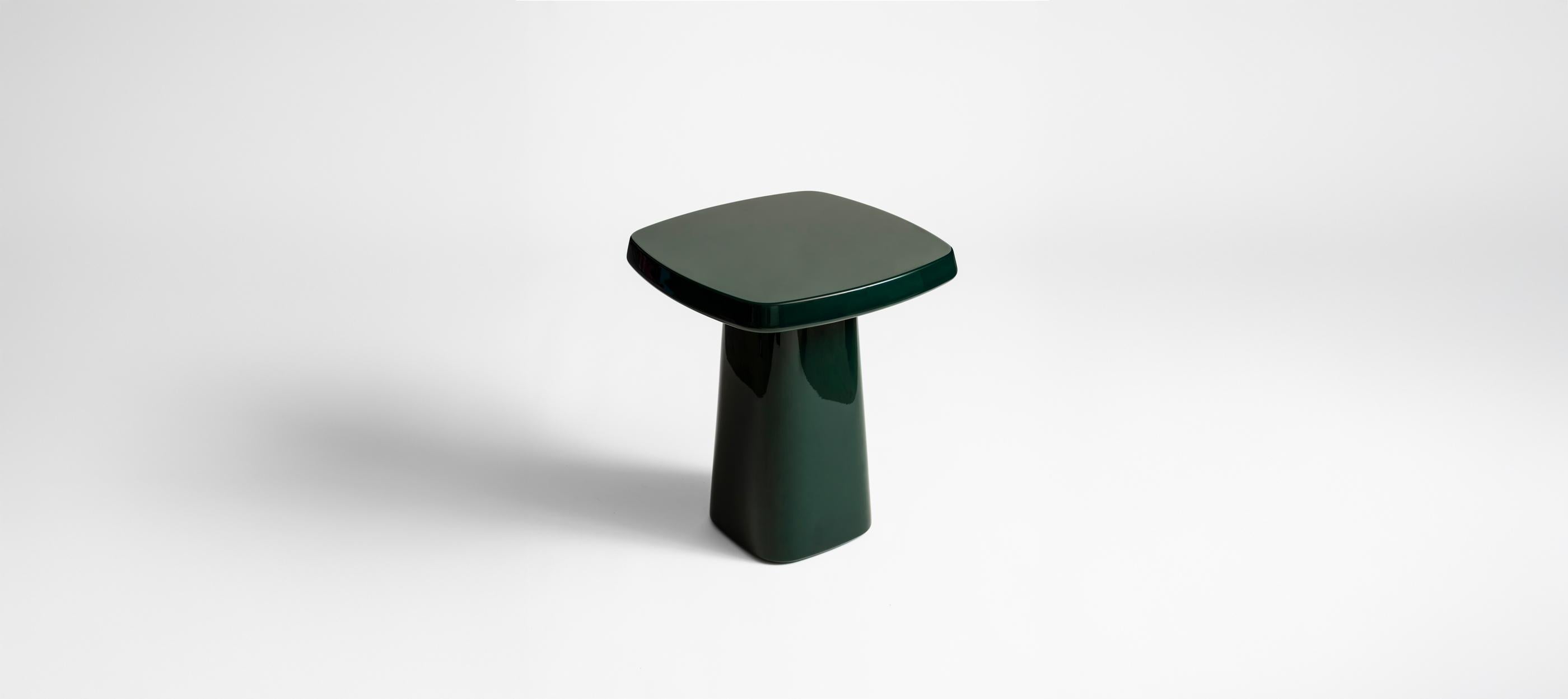 Oak Haven Side Table in High Gloss Lacquer by Parc For Sale