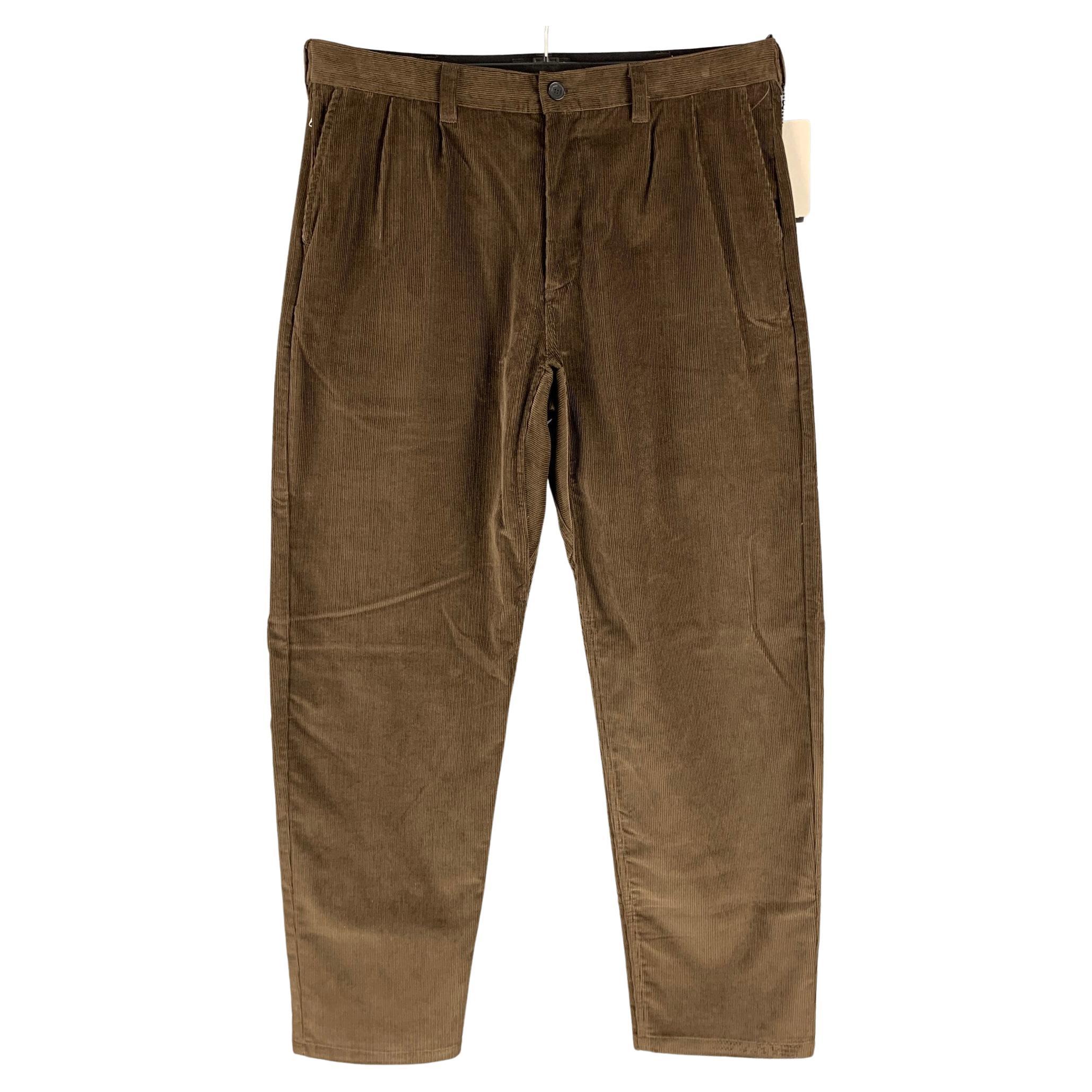 HAVEN Size L Brown Corduroy Cotton Zip Fly Casual Pants