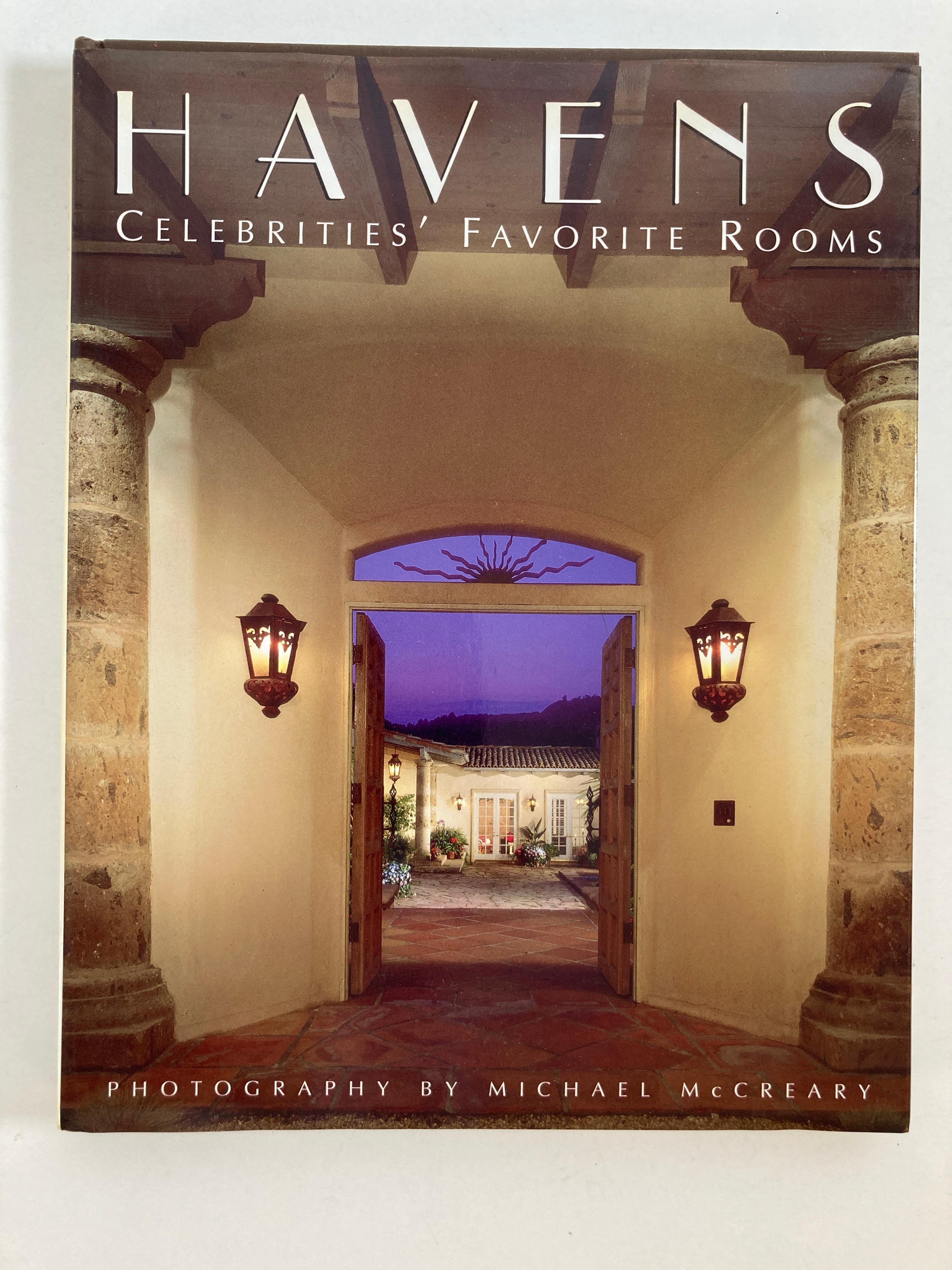 Havens: Celebrities' Favorite Rooms hardcover book
Havens: An intimate collection of exclusive photographs of celebrities and their favorite rooms
Michael McCreary
Where do celebrities go to escape the eyes of the watching world.
What do their